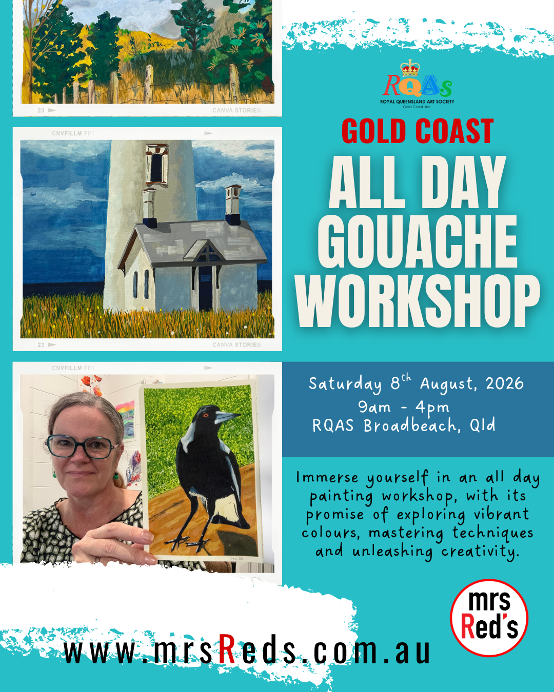 gouache learn gold coast art workshop