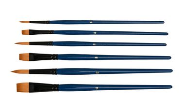 Golden Synthetic Brush Set of 6