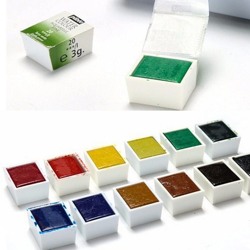colours of half pan Pebeo watercolour set