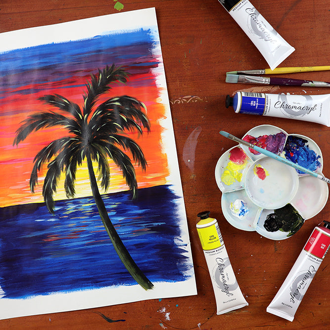Learn to Colour Blend with Acrylic Paint